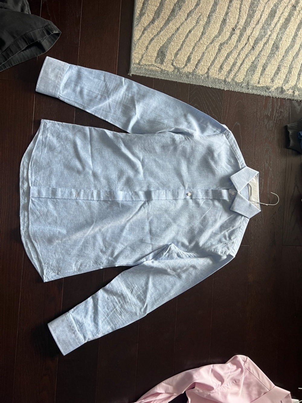 INDOCHINO Light Blue Men's Button-Up Shirt Size S